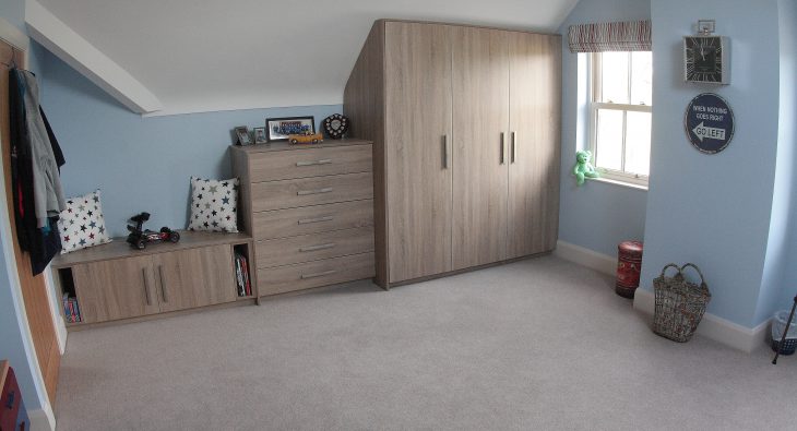 frazer childrens bedroom design with fitted storage